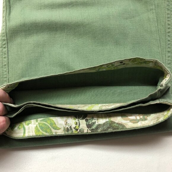 Rip Curl Cotton Wide Leg Green Pants Size 7 - Picture 8 of 12